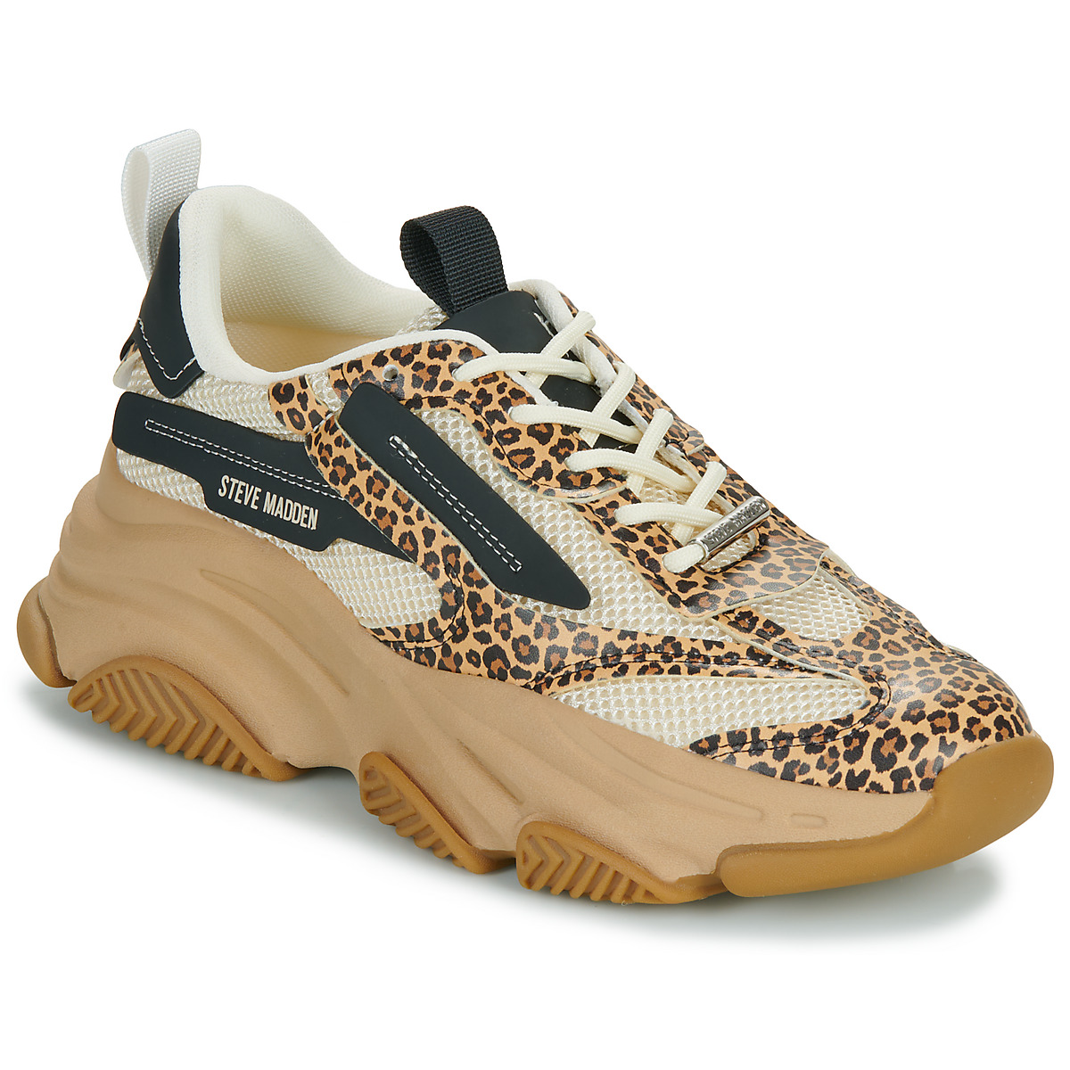 Shoes Women Low top trainers Steve Madden POSSESSION-E Black / Leopard