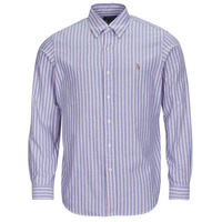 Clothing Men long-sleeved shirts Polo Ralph Lauren CHEMISE COUPE DROITE EN OXFORD RAYEE Multicolour