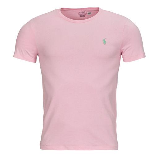 Clothing Men short-sleeved t-shirts Polo Ralph Lauren T-SHIRT AJUSTE EN COTON Pink