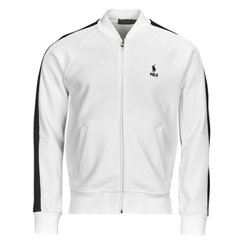 Clothing Men Jackets Polo Ralph Lauren BOMBER AVEC BANDES White / Black / White / Multi