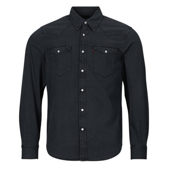 Clothing Men long-sleeved shirts Levi's CLASSIC WESTERN STANDARD Blue / Black / Overdye