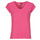 Clothing Women short-sleeved t-shirts Pieces PCBILLO TEE LUREX STRIPES Pink