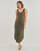 Clothing Women Long Dresses Pieces PCBILLO TANK MIDI DRESS LUREX Kaki
