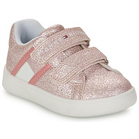 Shoes Girl Low top trainers Tommy Hilfiger LOGAN Pink / Glitter