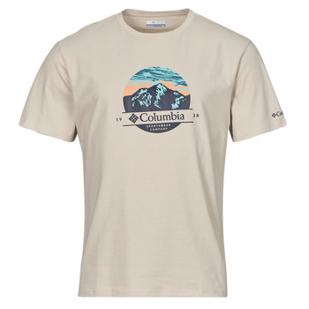 Clothing Men short-sleeved t-shirts Columbia Path Lake Graphic Tee II Beige