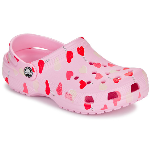Shoes Girl Clogs Crocs Classic VDay Clog T Pink / Red