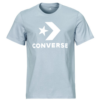 Clothing short-sleeved t-shirts Converse LOGO STAR CHEV  SS TEE CLOUDY DAZE Blue