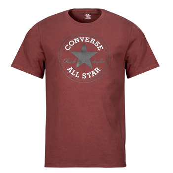Clothing short-sleeved t-shirts Converse CHUCK PATCH TEE CHERRY DAZE Bordeaux
