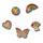Accessorie Accessories Crocs JIBBITZ Rainbow Elvtd Festival 5 Pack Gold / Multicolour