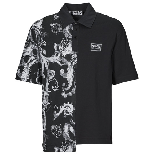Clothing Men short-sleeved polo shirts Versace Jeans Couture 76GAG628 Black / White