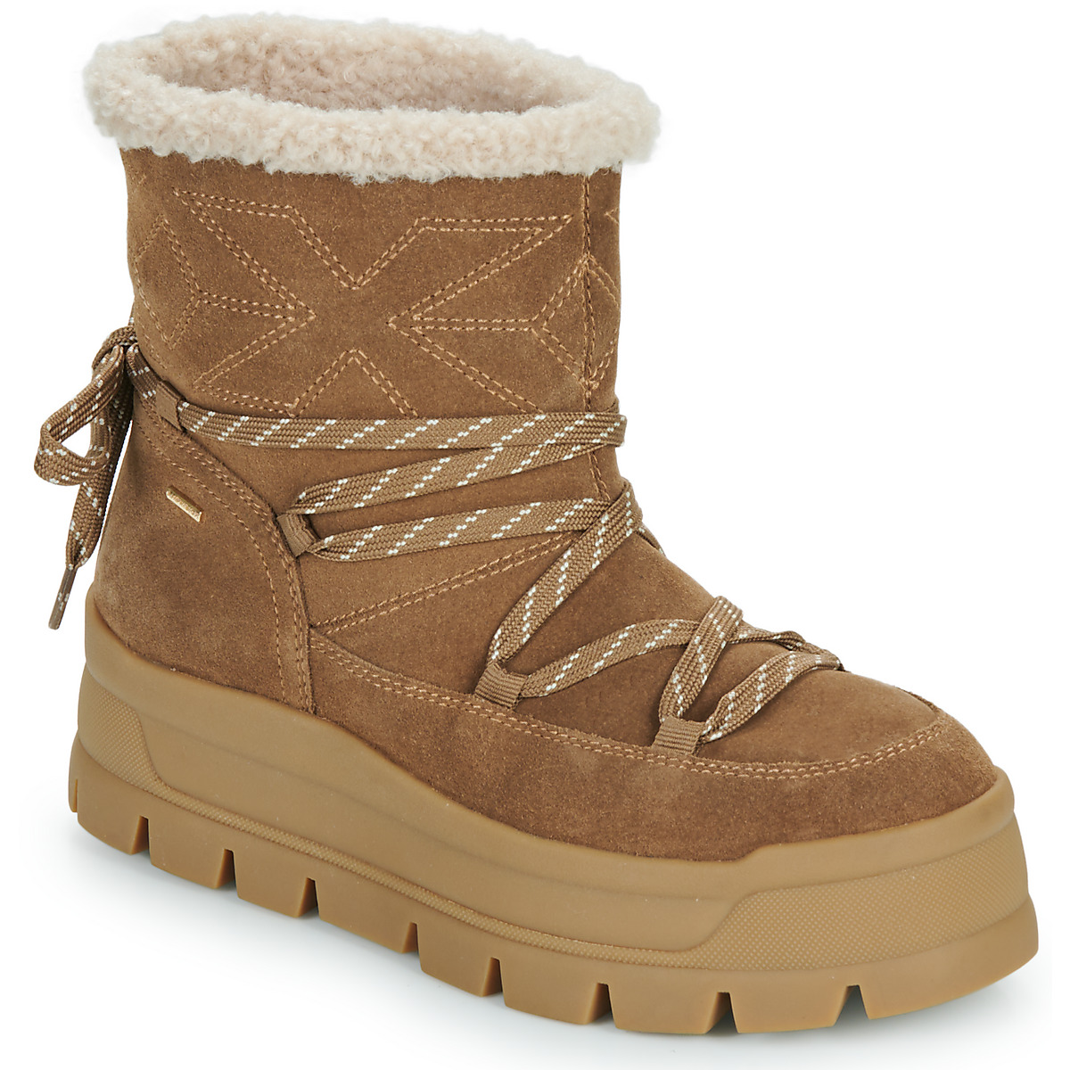 Geox D SPHERICA EC7.1 B A Brown Fast delivery Spartoo Europe Shoes Snow boots Women 198 00