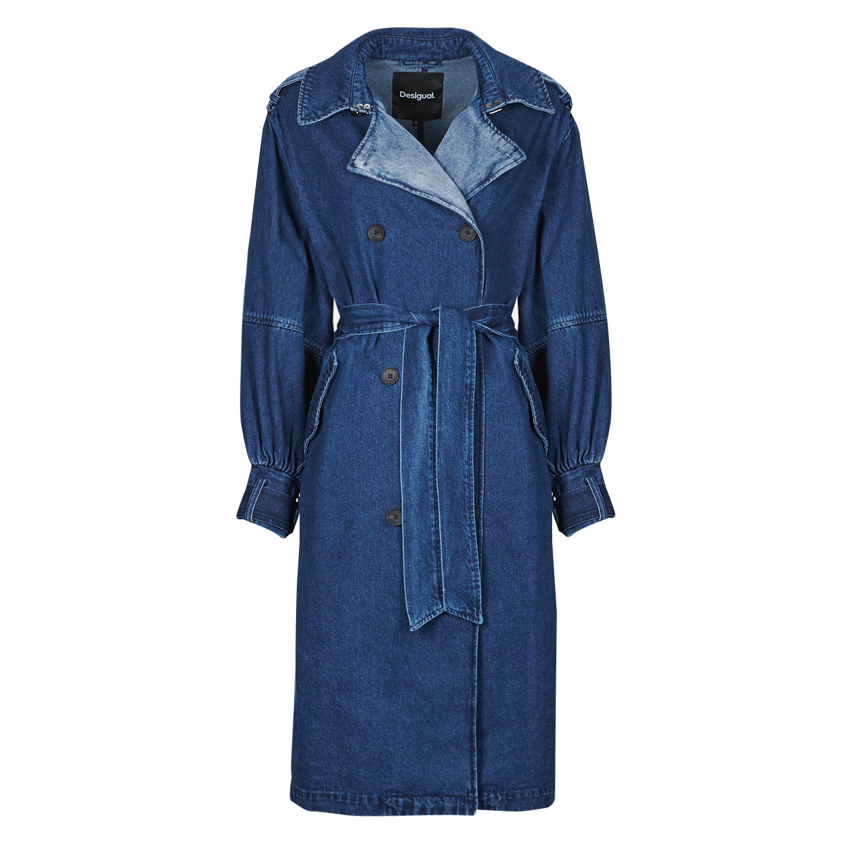 Desigual CHAQ BERLIN Blue Fast delivery Spartoo Europe Clothing Trench coats Women 219 00