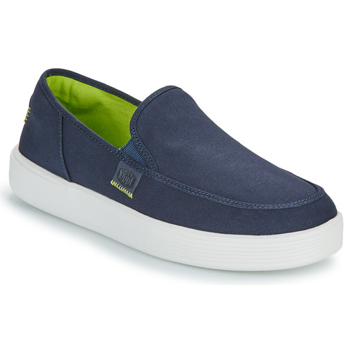 Shoes Men Low top trainers HEY DUDE Sunapee M Canvas Marine
