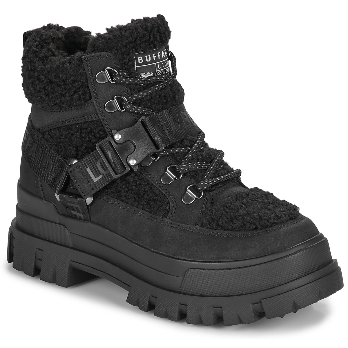 Buffalo ASPHA COM MID WARM Black Fast delivery Spartoo Europe Shoes Mid boots Women 165 00