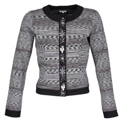 material Women Jackets / Blazers Manoush BIJOU VESTE Black / Grey