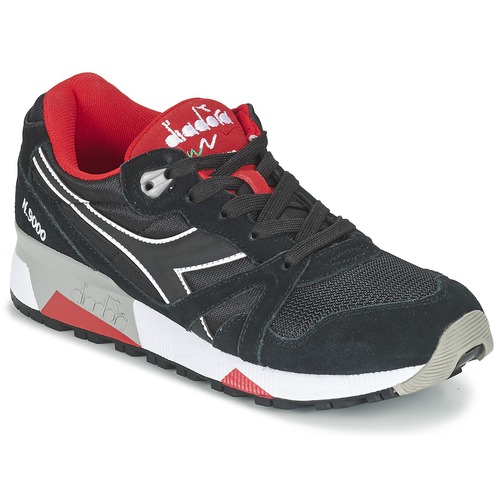 Shoes Low top trainers Diadora N9000 NYLON II Black / Red