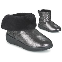 Shoes Women Mid boots FitFlop SUPERCUSH MUKLOAFF SHIMMER Silver