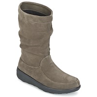 Shoes Women Mid boots FitFlop LOAF SLOUCHY KNEE BOOT SUEDE Taupe