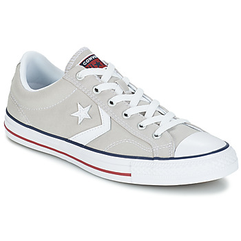 converse grey coral canvas ox trainers