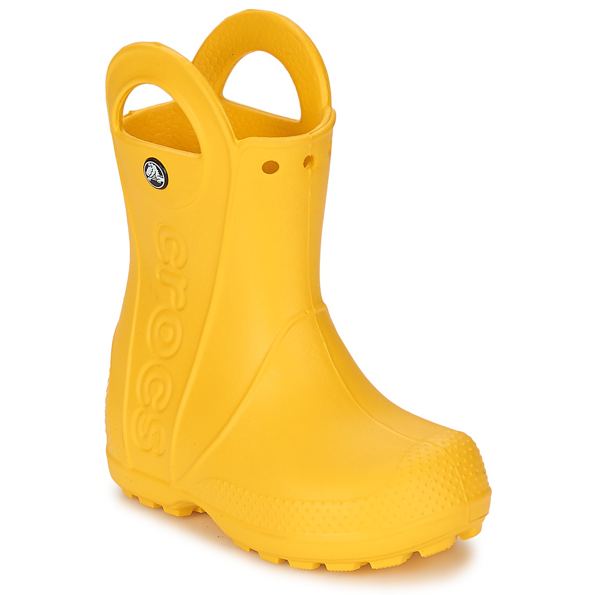 Shoes Children Wellington boots Crocs HANDLE IT RAIN BOOT KIDS Yellow