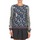 Clothing Women sweaters Manoush MOSAIQUE Grey / Black / Blue