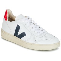 Shoes Low top trainers Veja V-10 White / Blue / Red