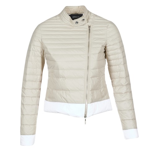 Armani jeans BEAUJADO Beige White - Fast delivery Europe ! Clothing Duffel coats Women 261,60 €