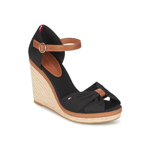 Reafirmar Bibliografía Sucio Tommy Hilfiger ELENA 56D Black / Brown - Fast delivery | Spartoo Europe ! -  Shoes Sandals Women 71,92 €