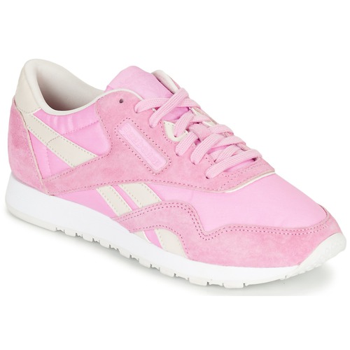 reebok classic nylon x face sneakers in pink