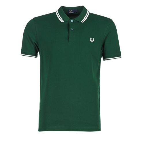 material Men short-sleeved polo shirts Fred Perry TWIN TIPPED FRED PERRY SHIRT Green