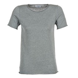 material Women short-sleeved t-shirts Casual Attitude GENIUS Grey