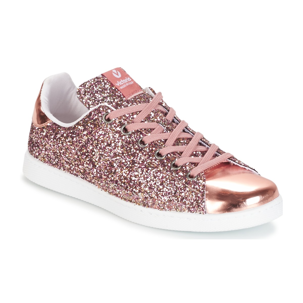 Shoes Women Low top trainers Victoria DEPORTIVO BASKET GLITTER Pink