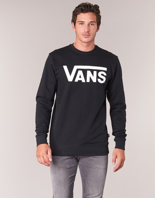 Vans VANS CLASSIC CREW Black - Fast delivery | Spartoo Europe ! - material  sweaters Men 60,00 €