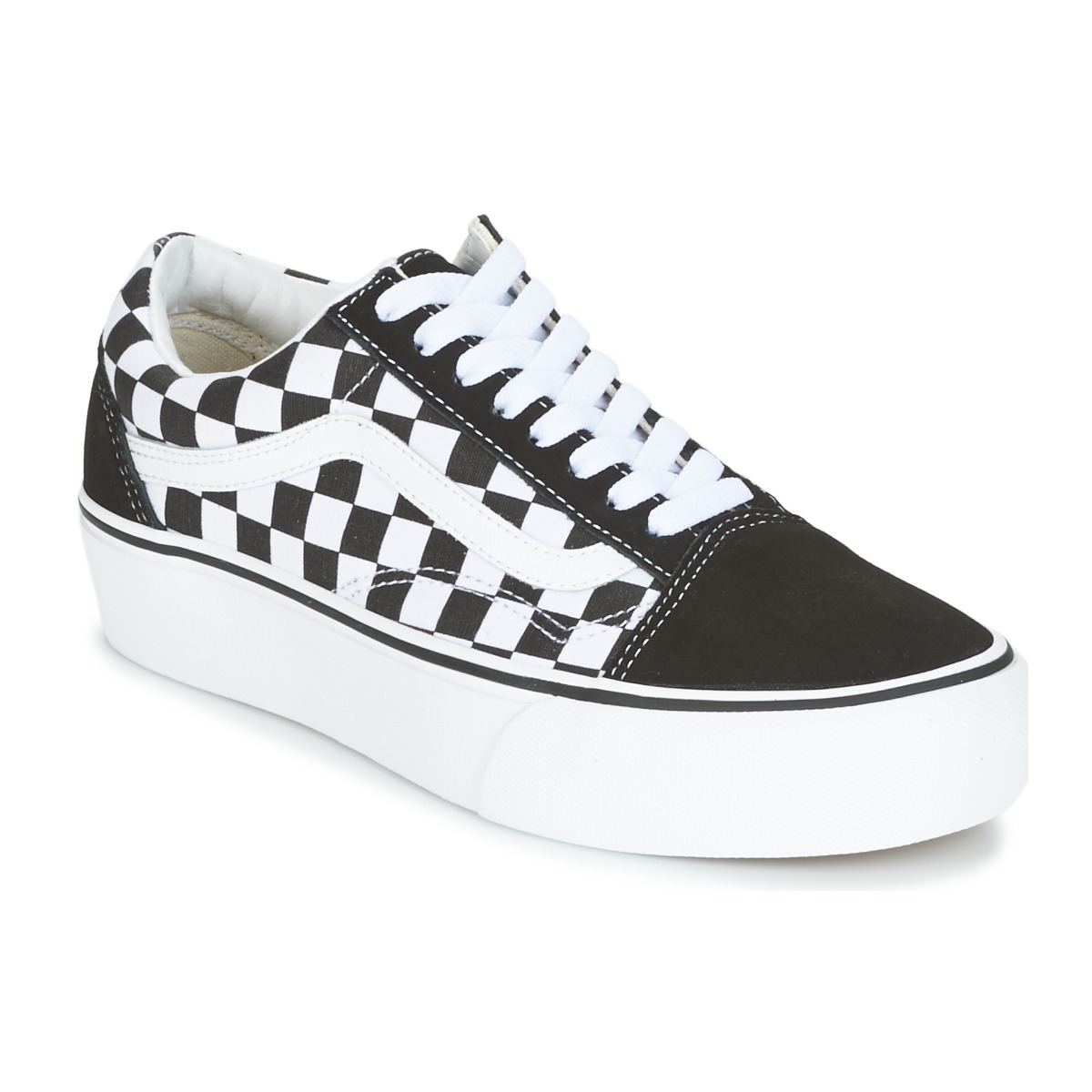 Vans UA OLD SKOOL PLATFORM Black / White - Fast delivery | Spartoo Europe !  - Shoes Low top trainers Women 85,00 €