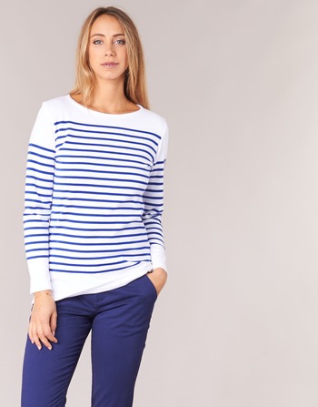 material Women Long sleeved shirts Armor Lux ROADY White / Blue