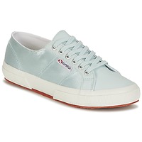 Shoes Women Low top trainers Superga 2750 SATIN W Blue / Silver