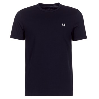 Clothing Men short-sleeved polo shirts Fred Perry RINGER T-SHIRT Marine