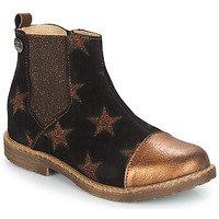 Shoes Girl Mid boots GBB LEONTINA Black / Bronze