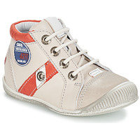 Shoes Boy Mid boots GBB SILVIO Beige / Red
