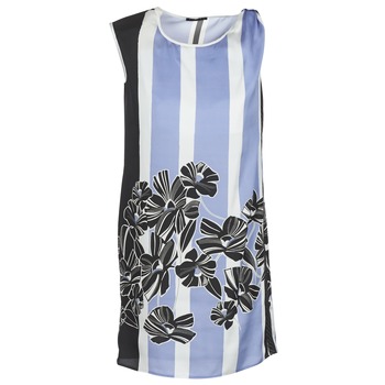 Clothing Women Short Dresses Sisley LAPOLLA Blue / White / Black