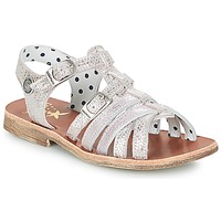 Shoes Girl Sandals Catimini SAULE Silver / Pink