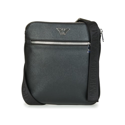 Bags Men Pouches / Clutches Emporio Armani BUSINESS FLAT MESSENGER BAG Black