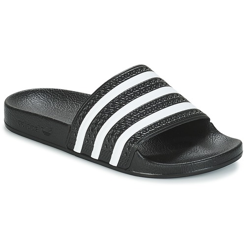 adidas Originals ADILETTE Black / White - Fast delivery | Spartoo Europe !  - Shoes Sliders 34,95 €