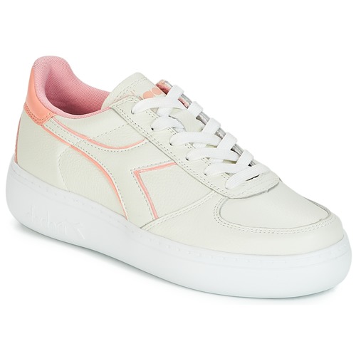 Diadora B.ELITE L WIDE WN Ecru / Pink - Fast delivery | Spartoo Europe ! -  Shoes Low top trainers Women 72,00 €