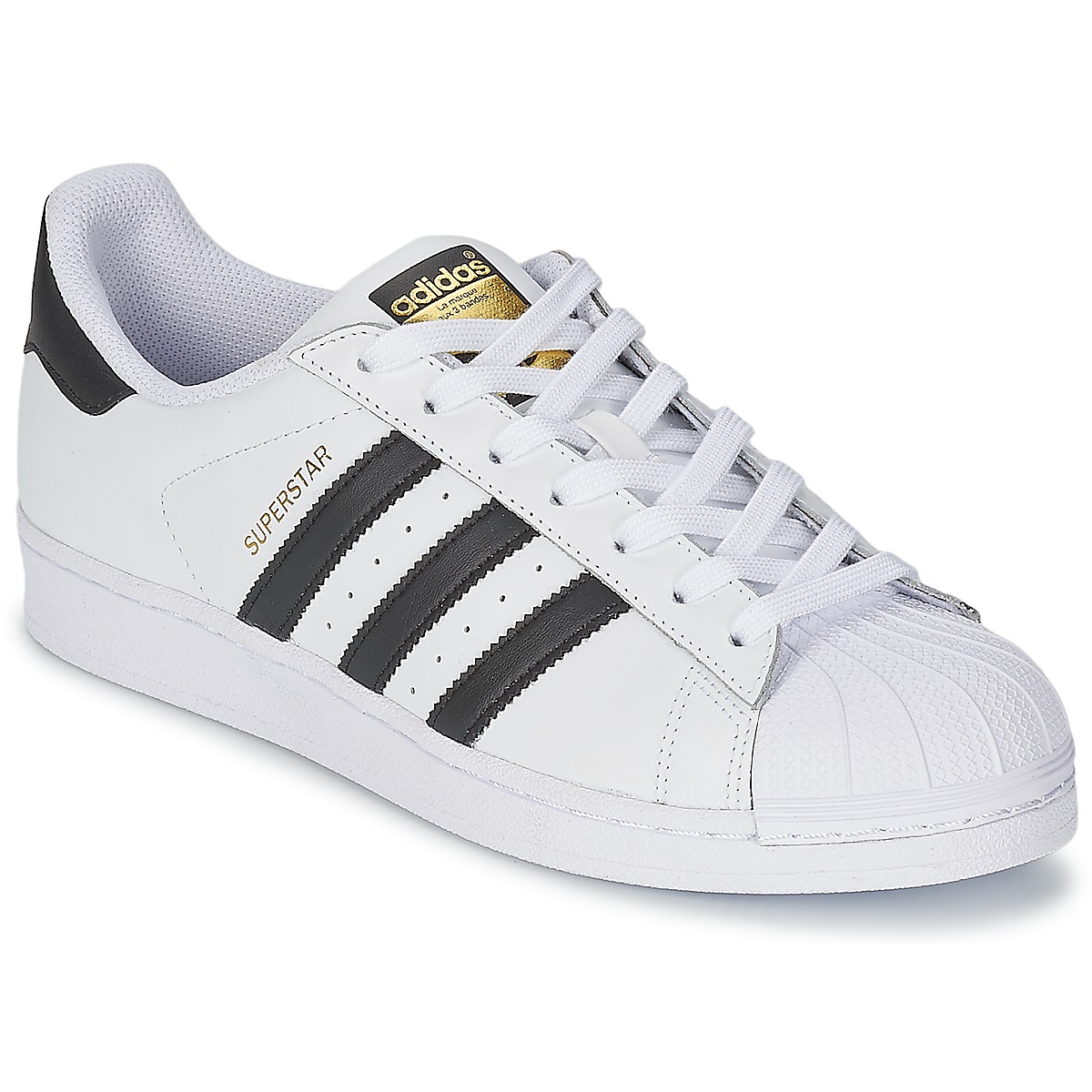 adidas Originals SUPERSTAR White / Black - Fast delivery | Spartoo Europe !  - Shoes Low top trainers 79,96 €