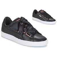 Shoes Women Low top trainers Puma WN SUEDE HEART LEATHER.BLA  black