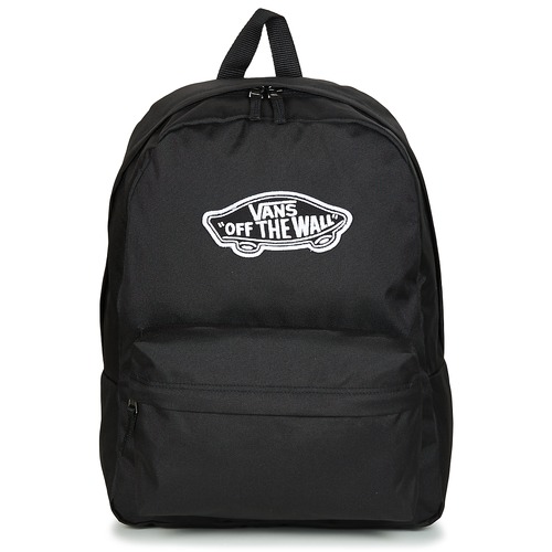 vans realm backpack black and white