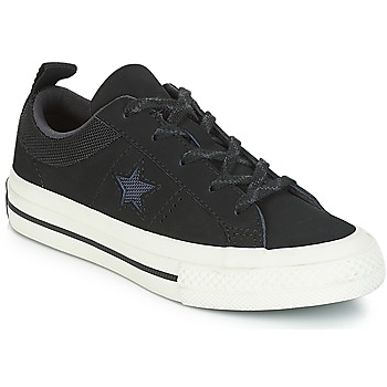 Converse ONE STAR NUBUCK OX Black / White - Fast delivery | Spartoo Europe  ! - Shoes Low top trainers Child 44,00 €
