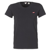 material Women short-sleeved t-shirts Levi's PERFECT TEE Black