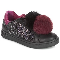 Shoes Girl Low top trainers Geox J DJROCK GIRL Black / Violet